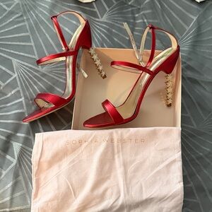 Sophia Webster Scarlet Strappy Heels